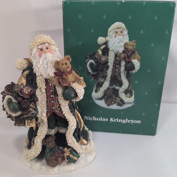 Boyd's Bears Nicholas Kringleton 2004 733206 Figurine Santa Lights Christmas - Picture 1 of 16